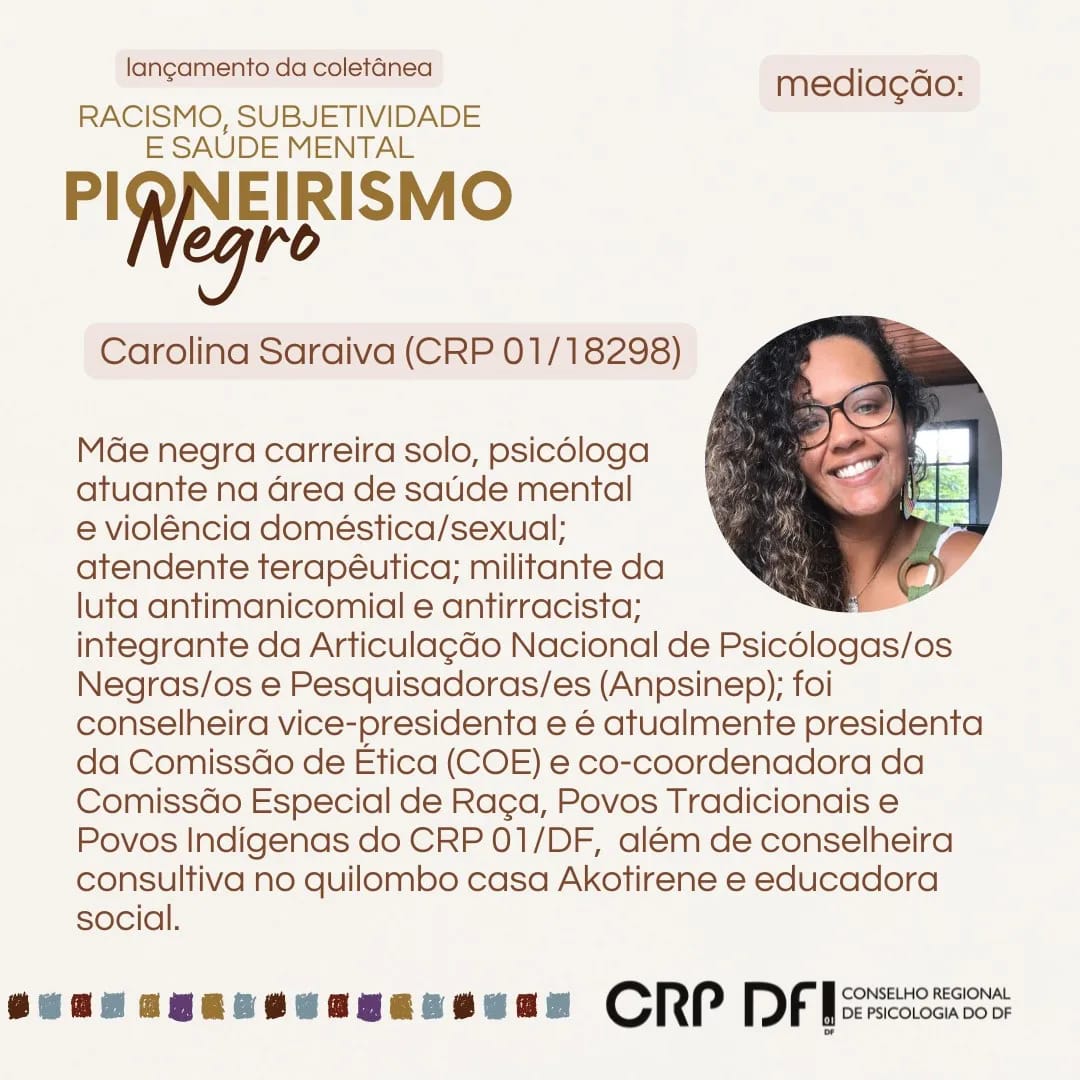 Live - Saúde Mental e aspectos raciais da mulher negra - Conselho Regional  de Psicologia Santa Catarina - 12ª Região